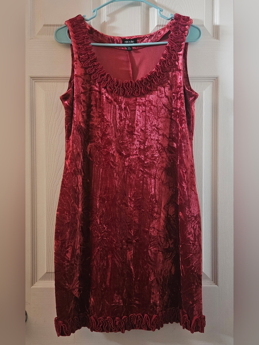 Nicole By Nicole Miller Crushed Velvet Mini Dress